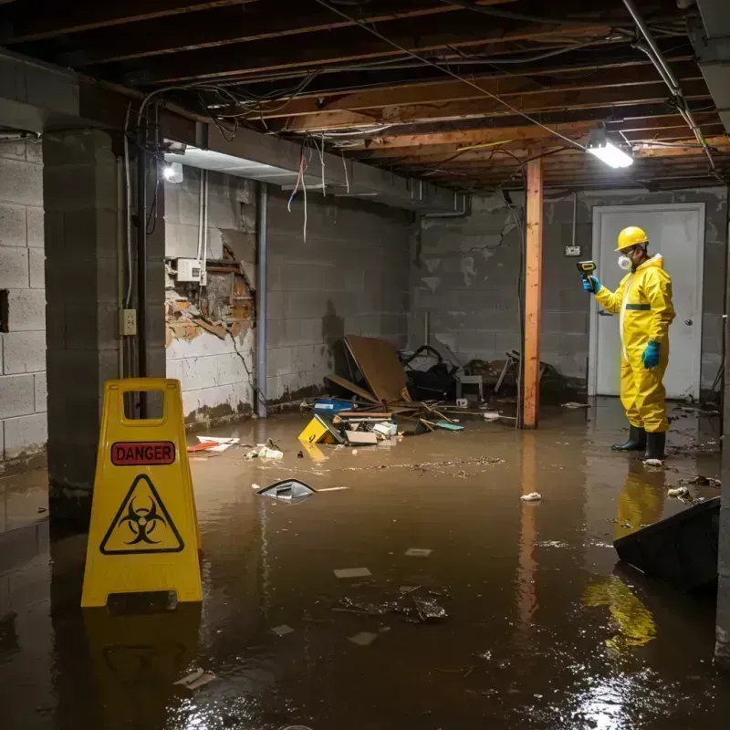 Flooded Basement Electrical Hazard in Anna, IL Property